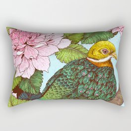 Whistling Fruit Dove in Spring Rectangular Pillow