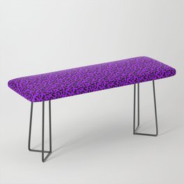 Neon Purple Leopard Skin Bench