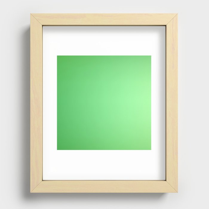 28 Green Gradient Background 220713 Minimalist Art Valourine Digital Design Recessed Framed Print