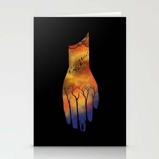 Natural hand Stationery Cards