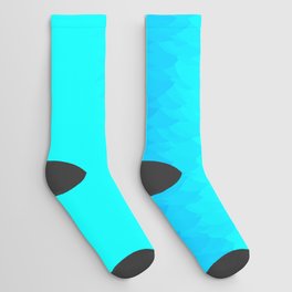 Electric Blue Ombre flames / Light Blue to Dark Blue Socks