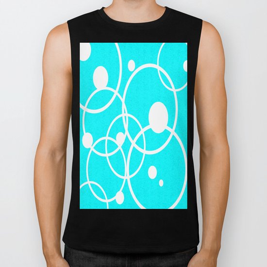 Circles on Blue Biker Tank