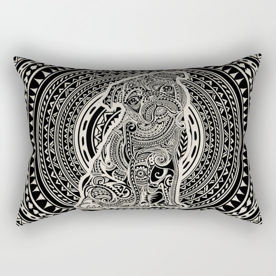 Polynesian Pug Rectangular Pillow