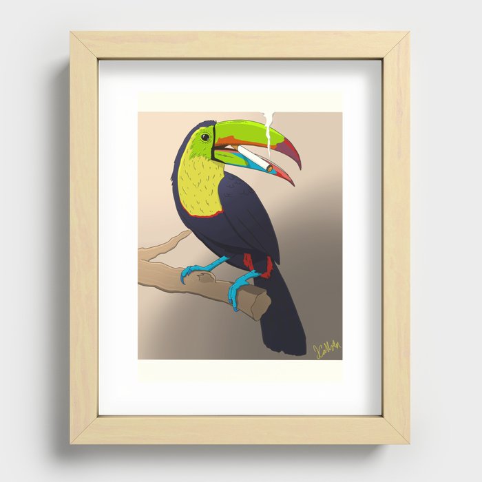 Toucan Dart Recessed Framed Print