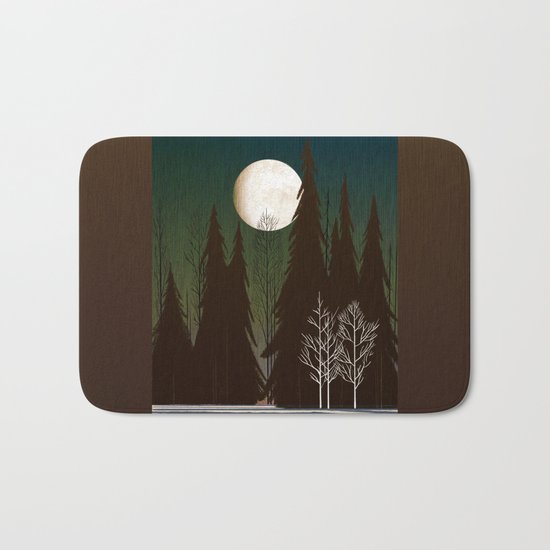 Into The Winter Woods Bath Mat