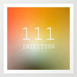 3   | 111 Intuition Angel number aura Gradient 230130 Valourine design Art Print