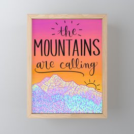 The Mountains Are Calling  Framed Mini Art Print