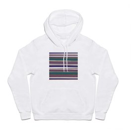 Teal and Plum Stripes Hoody
