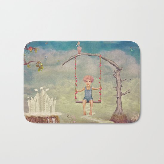 Mysterious city in sky Bath Mat