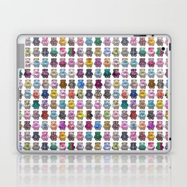 Cute colorful patterns glitter teddy bear's  Laptop Skin