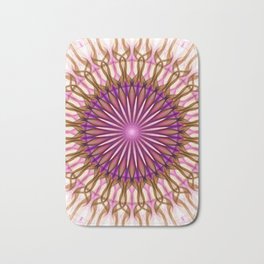 Orange and pink mandala Bath Mat