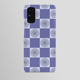 Vintage Style Floral Check Pattern - Very Peri Android Case