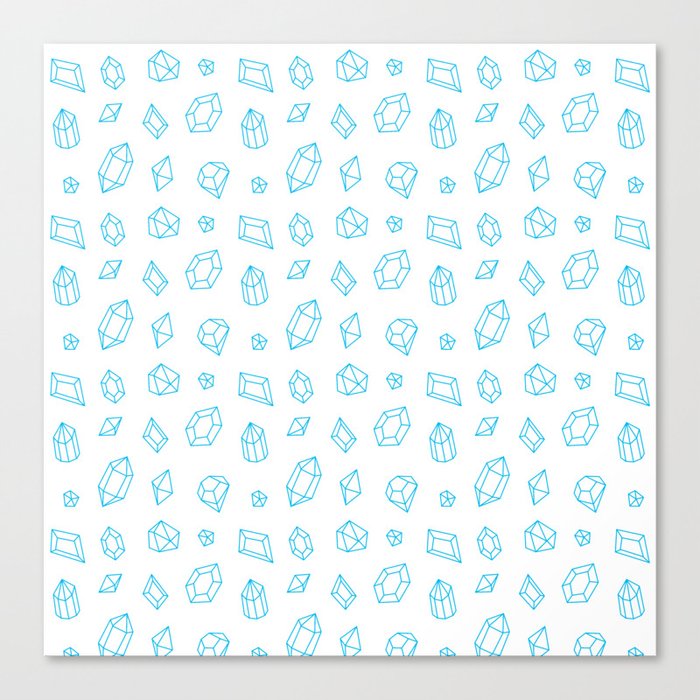 Turquoise Gems Pattern Canvas Print