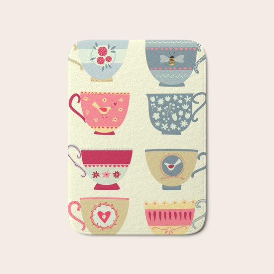 Tea Cups Bath Mat