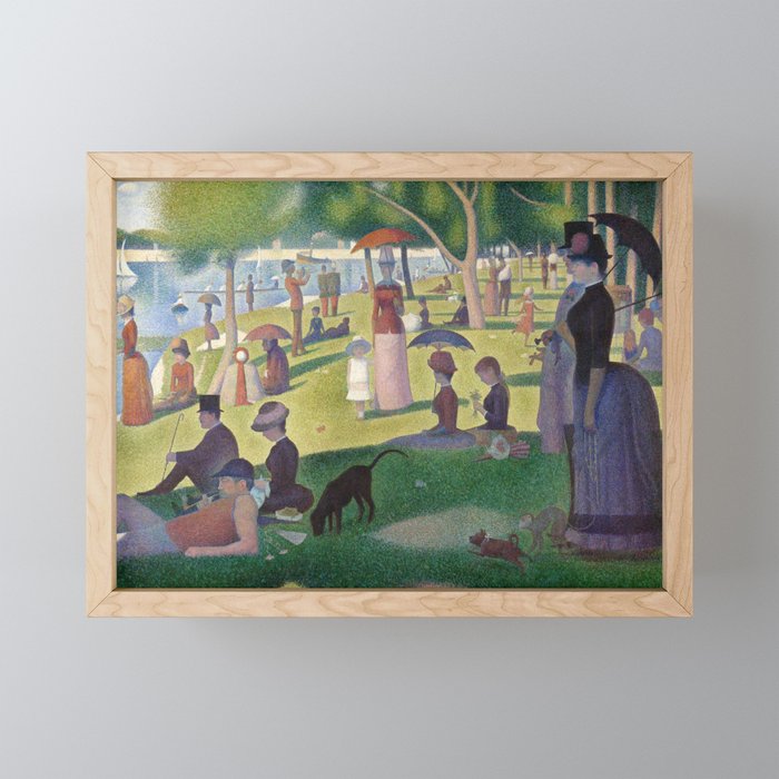 A Sunday on La Grande Jatte by Georges Seurat Framed Mini Art Print