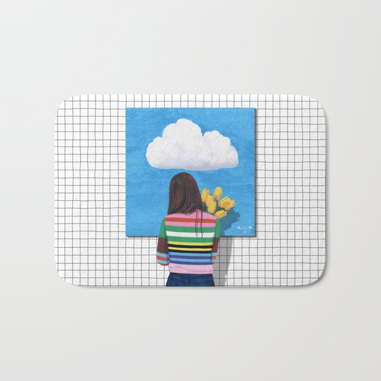Spring Rain_ver1 Bath Mat