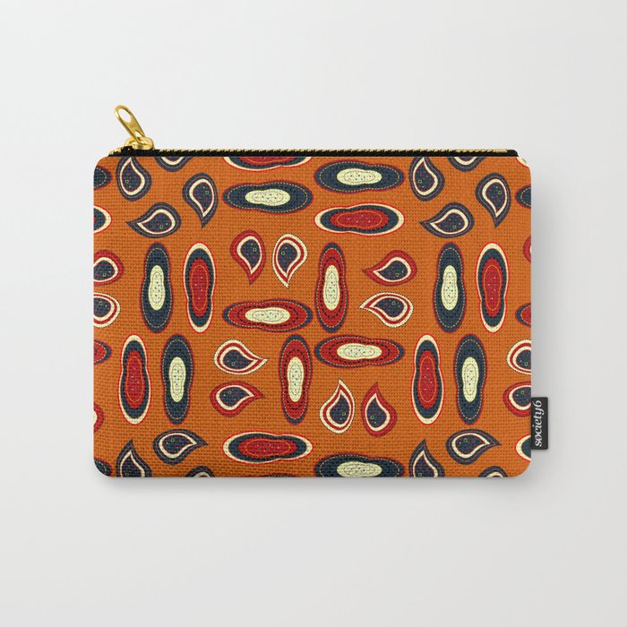 Orange paisley Carry-All Pouch