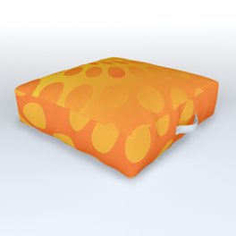Orange abstract space background Outdoor Floor Cushion