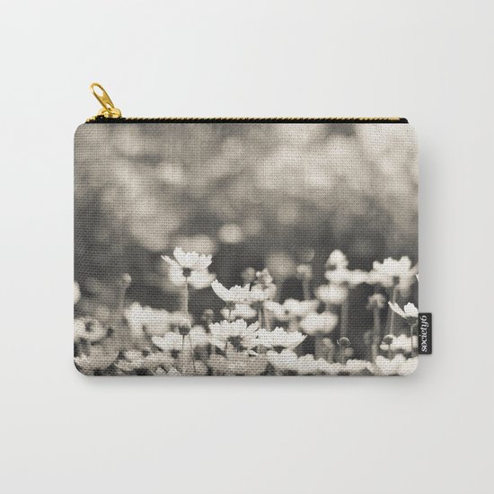 Black and White Daisy Carry-All Pouch