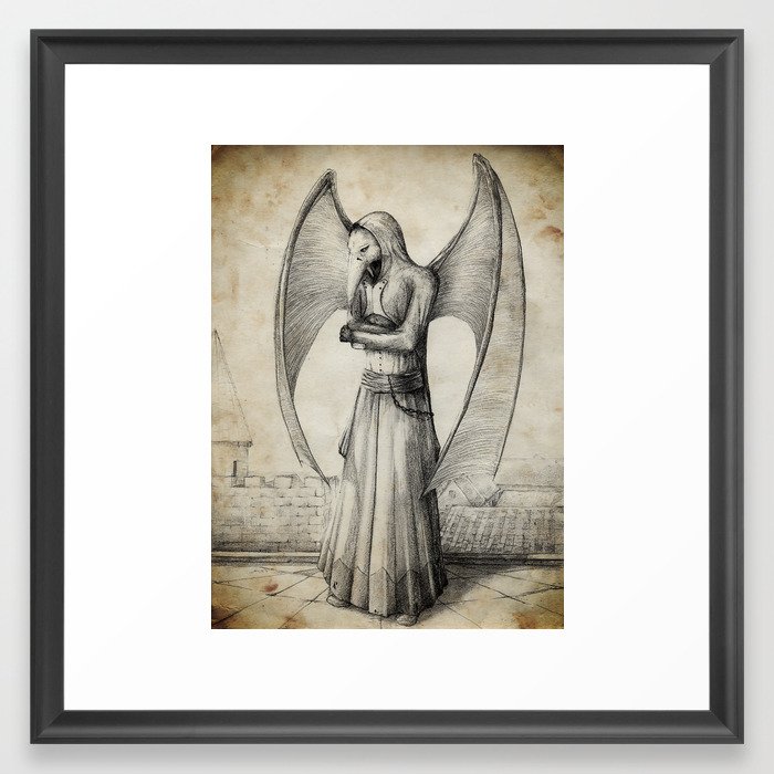 A Fallen Angel Framed Art Print