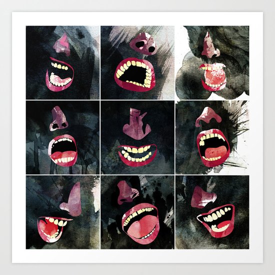 9 gritos Art Print
