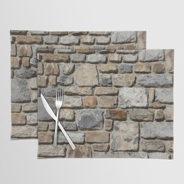 facade stones wall, brick wall pattern photos Placemat