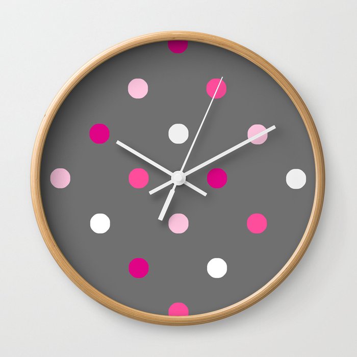 Dotted Gray Wall Clock