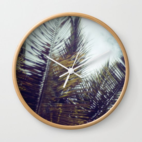 Palm Sky II Wall Clock