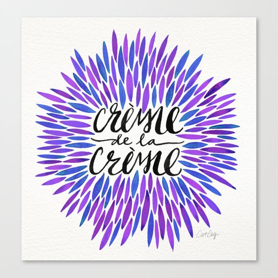 Crème de la Crème – Periwinkle Canvas Print