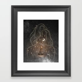 I see the universe in you. Framed Art Print