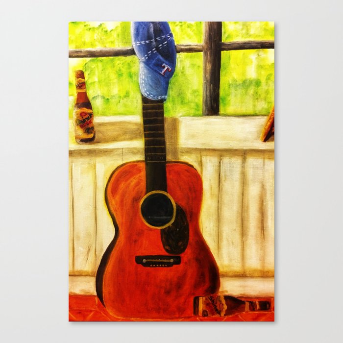 Tex's Guitar Canvas Print