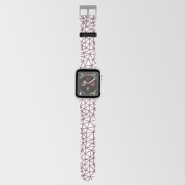 Deep Purple and White Triangle Shape Pattern Pairs DE 2022 Popular Color Mahogany Cherry DE5020 Apple Watch Band