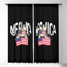 Meowica 4th Of July Cat Blackout Curtain