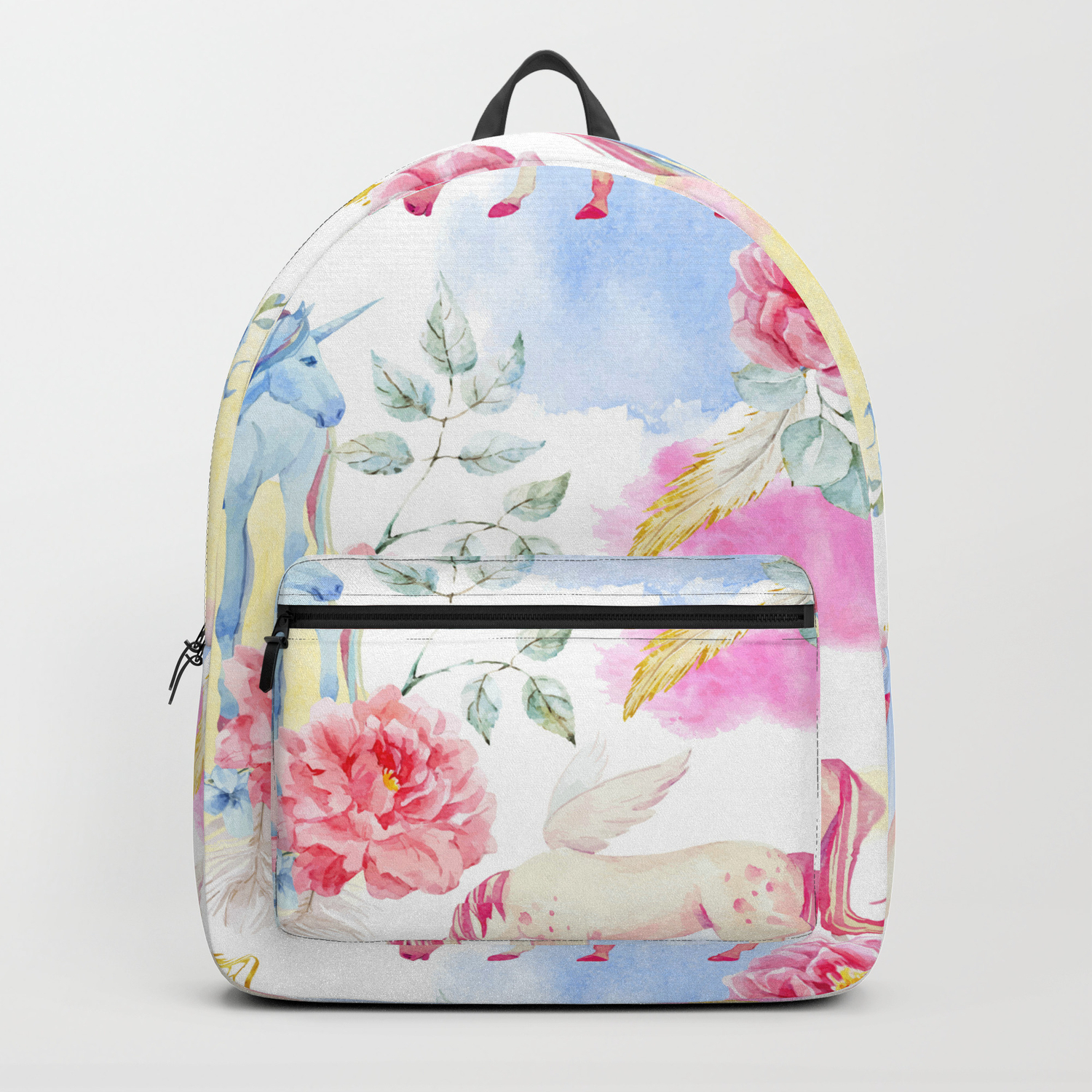 Unicorn Floral Backpack By Folknfunky Society6