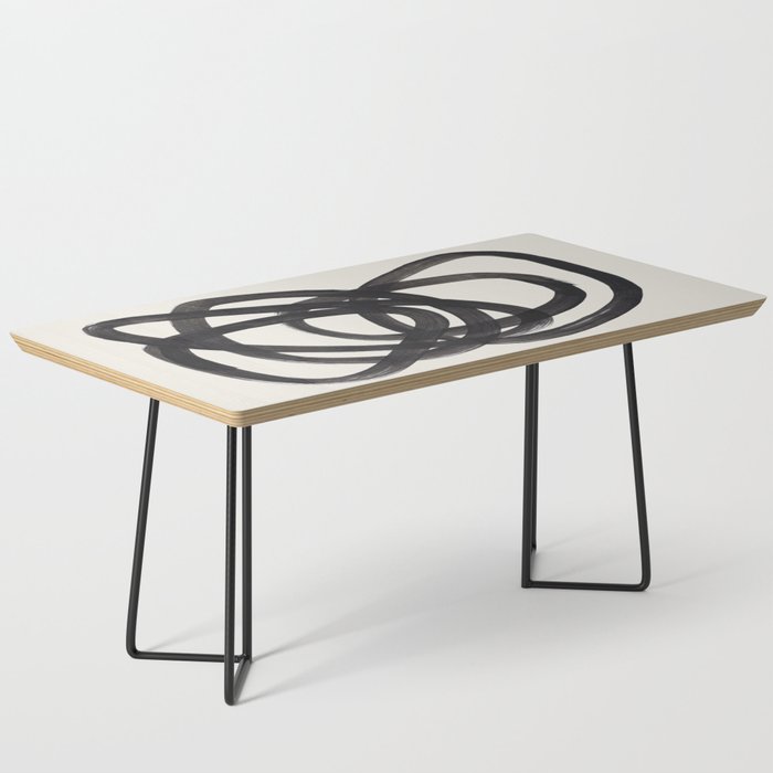 Mid Century Modern Minimalist Abstract, Mid Century Modern Coffee Table Black And White