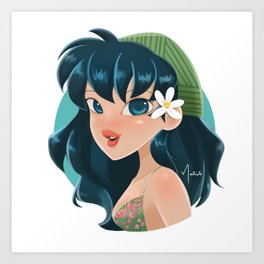 Kagome in the summer Art Print