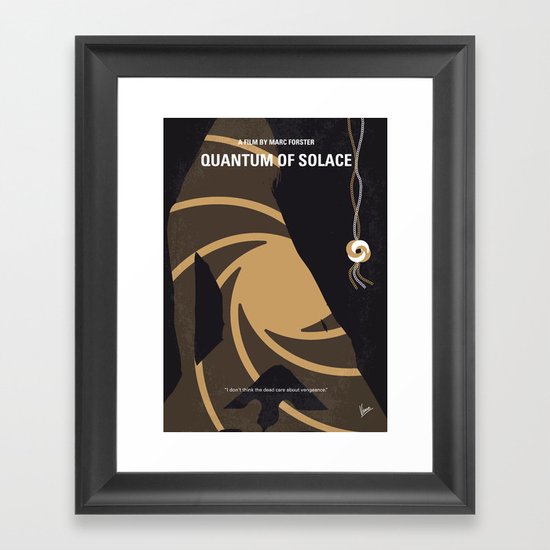 No277-007-2 My Quantum of Solace minimal movie poster Framed Art Print