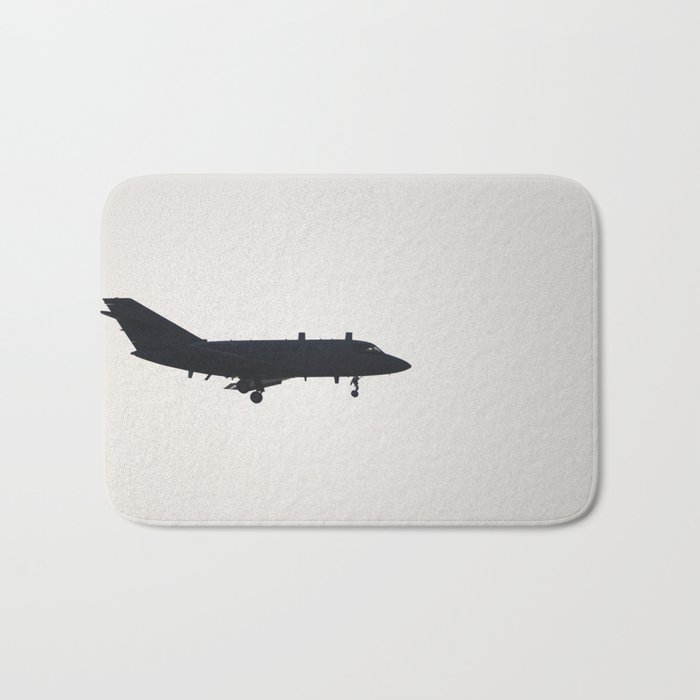 Private plane jet silhouette Bath Mat