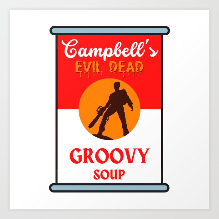Evil Dead Groovy Soup Horror Pop Art Art Print