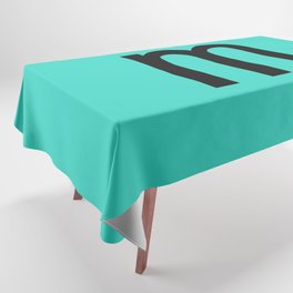 LETTER m (BLACK-TURQUOISE) Tablecloth