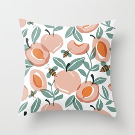 Just Peachy Throw Pillow