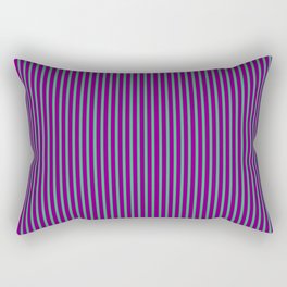 [ Thumbnail: Sea Green and Purple Colored Striped/Lined Pattern Rectangular Pillow ]