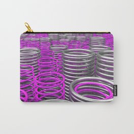 Plastic and metal springs and coils Carry-All Pouch | Steel, Machine, Coil, Metallic, Abstract, Spiral, Pastic, Industrial, Spring, Digital 