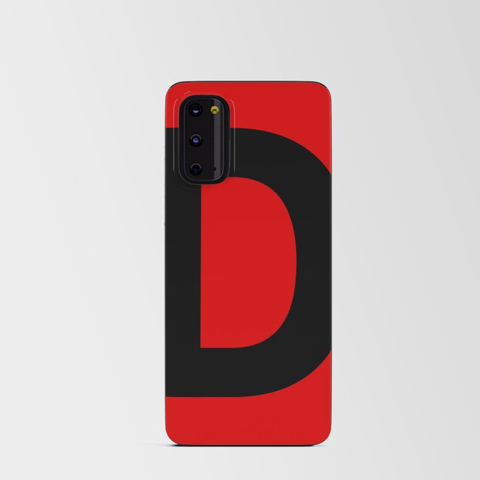 Letter D (Black & Red) Android Card Case