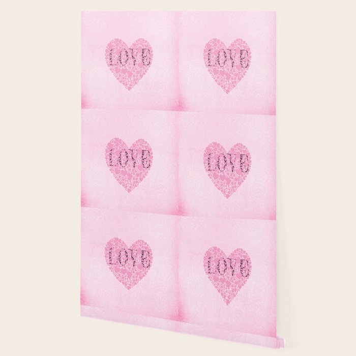 Pink Hearts Wallpaper By Lena127 Society6
