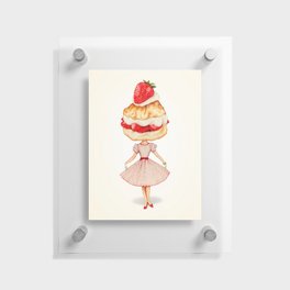 Cake Head Pin-Up: Strawberry Short Cake Floating Acrylic Print