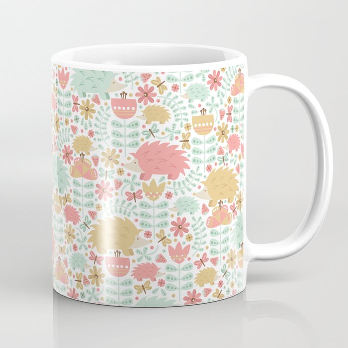 Spring Hedgehog Forest Coffee Mug