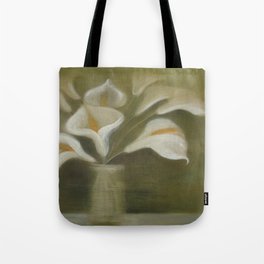 Calla Cut Flowers In A Vase Tote Bag