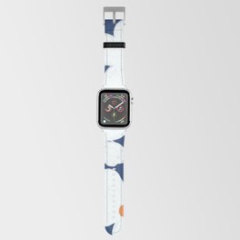 Eclectic Chamomile Wildflowers on Dark Blue Apple Watch Band