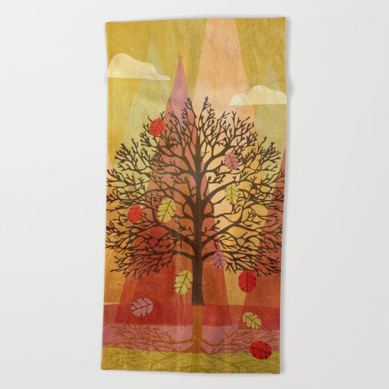 Autumn Tree Beach Towel
